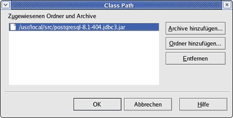 OpenOffice PostgreSQL JDBC-Treiber zufuegen
