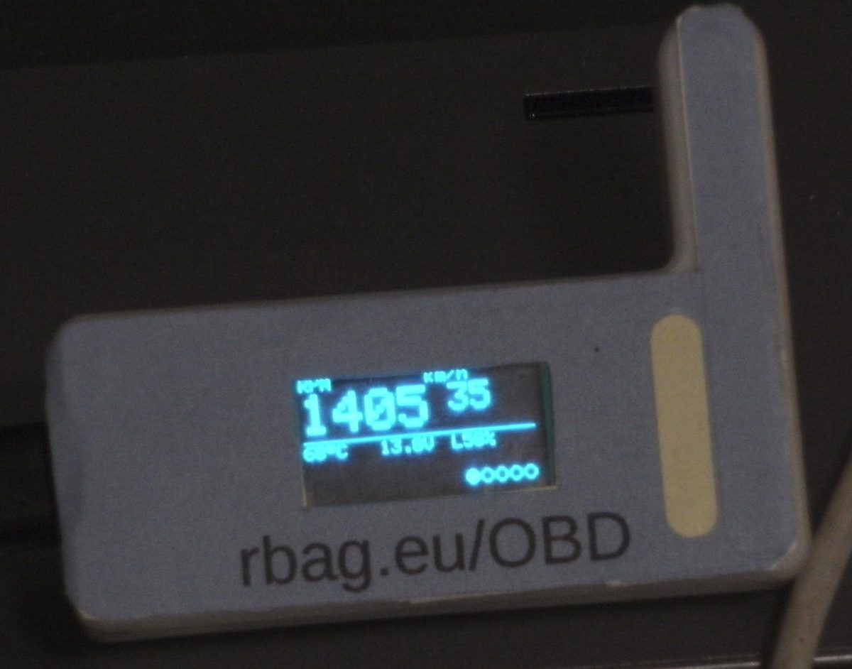 Receiver MOD-02 im grauen Gehäuse mit OLED
