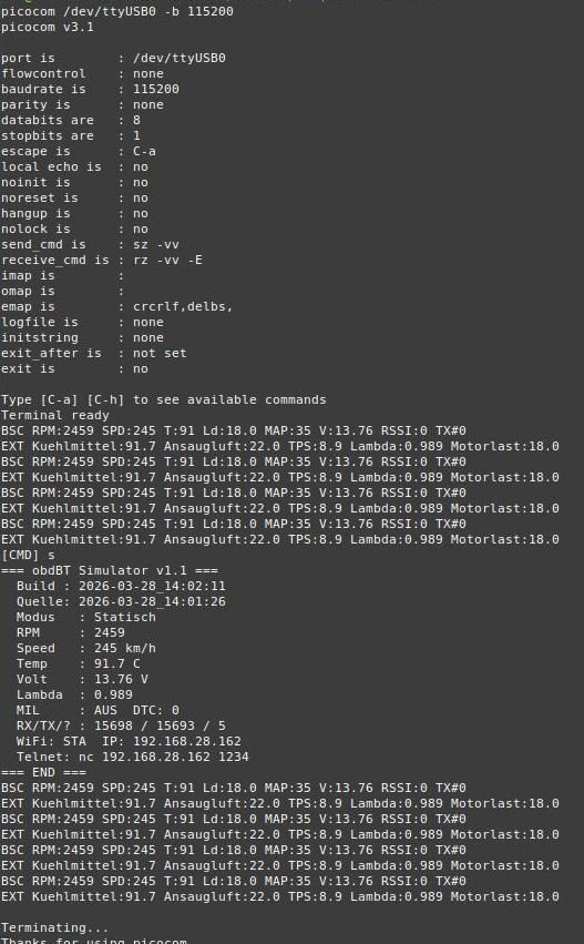 obd_simulator Serial-Monitor Terminal