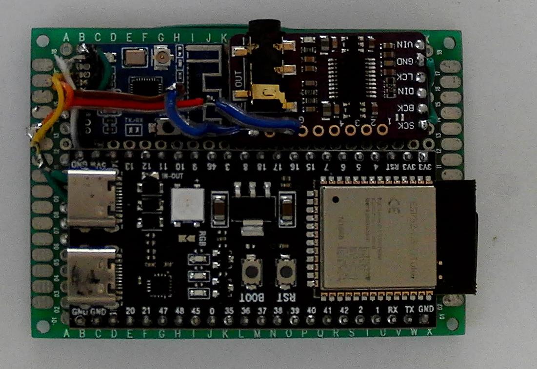 ESP32-S3 DevKit Sandwich von oben