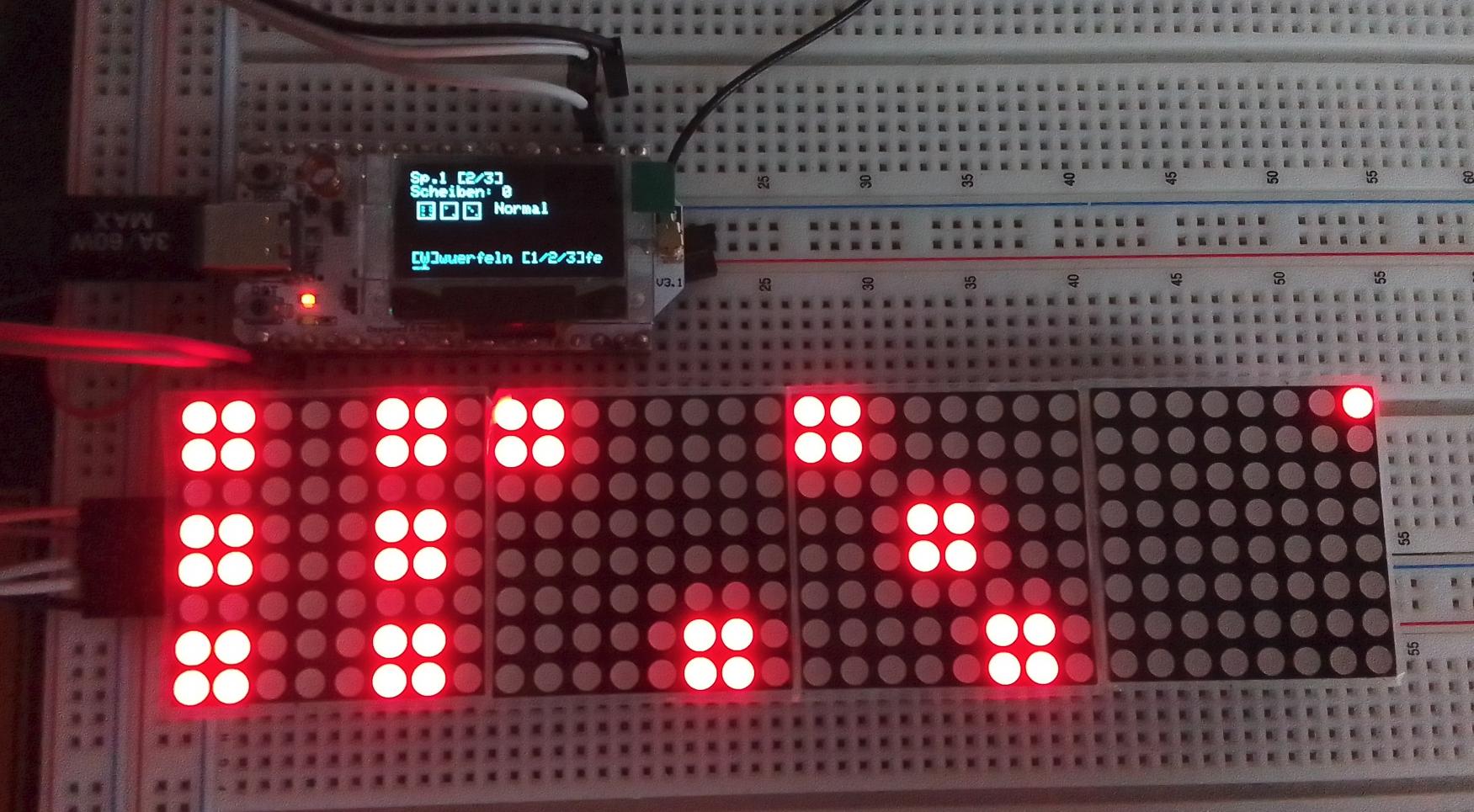 Alle vier 8x8 Matrizen aktiv
